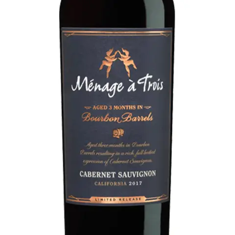 Kit 6 Garrafas Vinho Tinto Menage a Trois Bourbon Barrels Cabernet Sauvignon 750ml