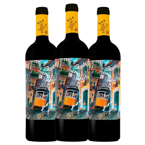 Kit 3 Garrafas Vinho Tinto Porta 6 750ml