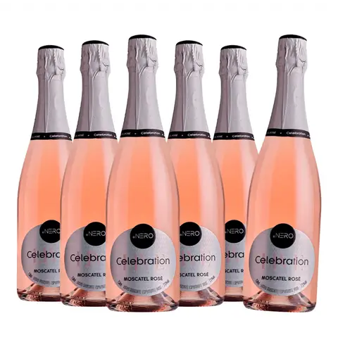 Pack 6 Espumantes Ponto Nero Live Celebration Moscatel Rosé 750ml