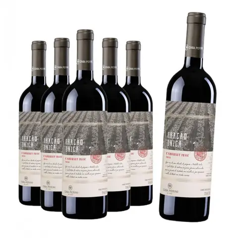 Pack 6 Vinhos Casa Perini Fração Única Cabernet Franc 750ml